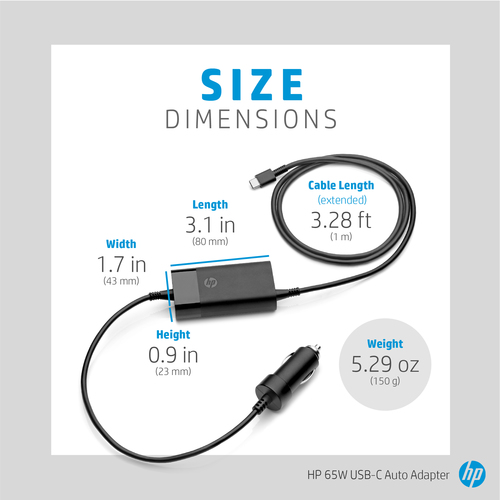 HP 65W USB-C Auto Adapter – image 4