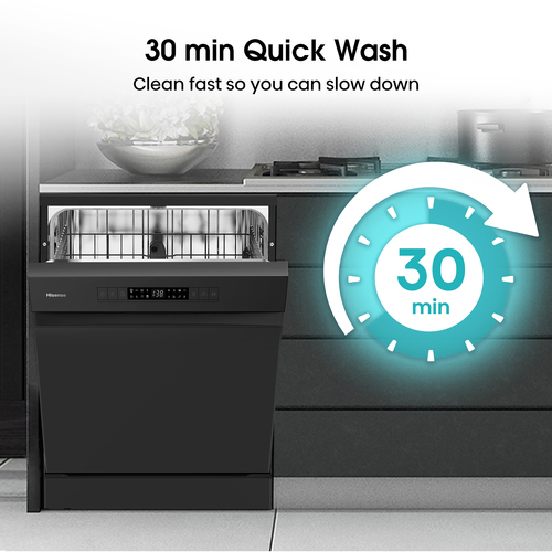 Hisense HS622E90BUK Full-size Dishwasher - Black - image 4