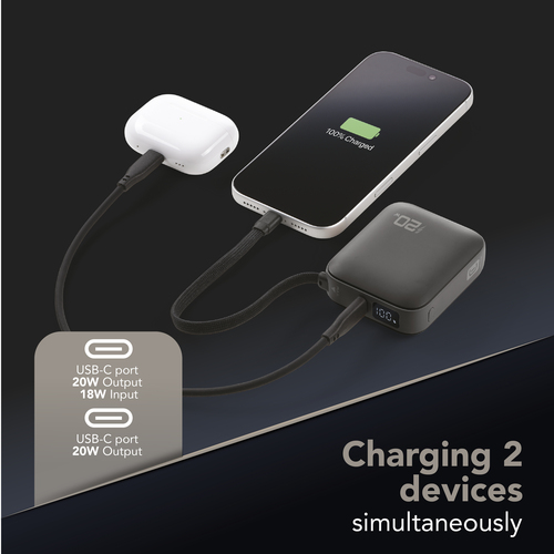 Cellularline POCKET POWER BANK 10000 mAh 20W USB-C PORT BLACK – image 3