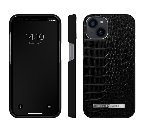 iDeal of Sweden Atelier Case iPhone 13 NeoNoirCrocSilvr – image 3