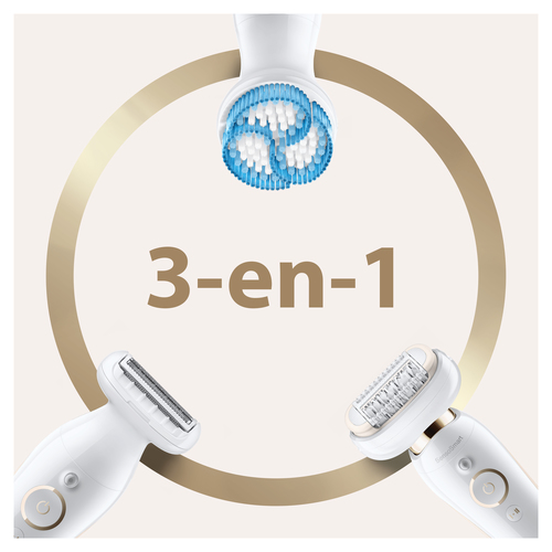Braun Silk-épil 9 81688637 epilator 40 tweezers White, Gold – image 5