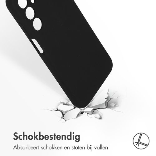 Accezz Liquid Silicone Backcover Samsung Galaxy A25 (5G) - Zwart, afbeelding 3