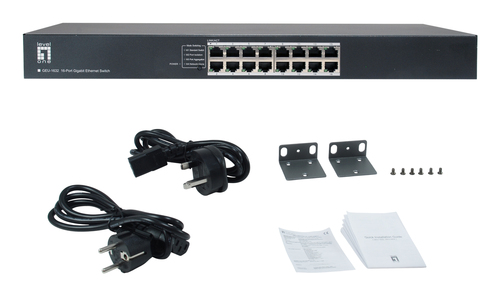 LevelOne GEU-1632 16-Port Gigabit Ethernet Switch, 4-Mode DIP Button – image 6