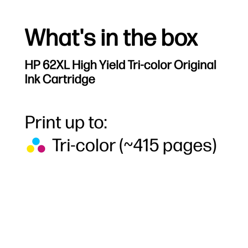 Original HP 62XL Tri-Colour Ink Cartridge - image 3