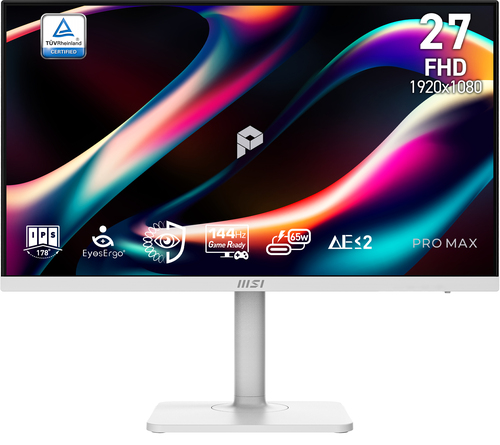 MSI Pro MAX 271PHW E14 монитор для ПК 68,6 cm (27") 1920 x 1080 пикселей Full HD Белый