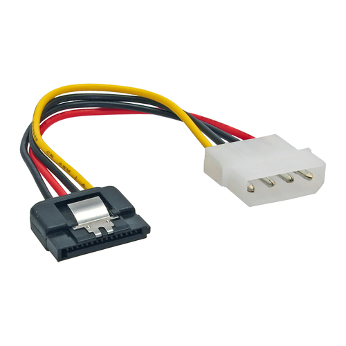Product image: InLine SATA Power Adapter Cable 4pin Molex / 15pin SATA with latch 0.15m