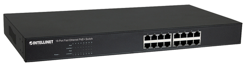 Intellinet 16-Port Fast Ethernet PoE+ Switch, 8 x PoE IEEE 802.3at/af Power-over-Ethernet (PoE+/PoE) ports, 8 x Standard RJ45 Ports, Endspan – image 2