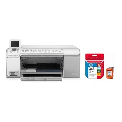HP Photosmart C5280 All-in-One Printer + HP 348 Photo Inkjet Print Cartridge with Vivera Inks