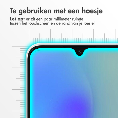 Accezz Gehard Glas Screenprotector Samsung Galaxy A05s - Transparant, afbeelding 3