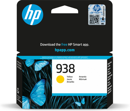 4S6X7PL Tinta HP 938 4S6X7PL Amarillo para OfficeJet Pro 9720 / 9730 800 Páginas  4S6X7PL