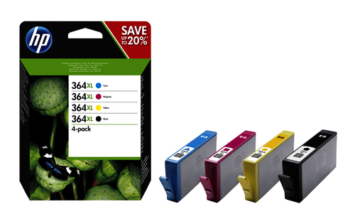 HP 364XL Multipack – Multipack nero + ciano + magenta + giallo originale