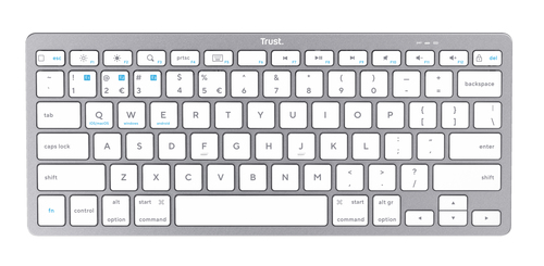 Trust Basics bluetooth Keyboard US Toetsenbord Zilver, afbeelding 3