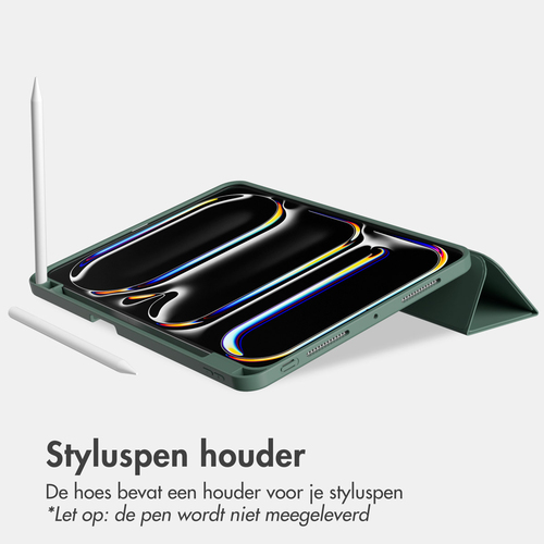 Accezz Smart Silicone Bookcase voor Apple iPad Pro 11 (2024) M4 Tablethoesje Groen, afbeelding 6