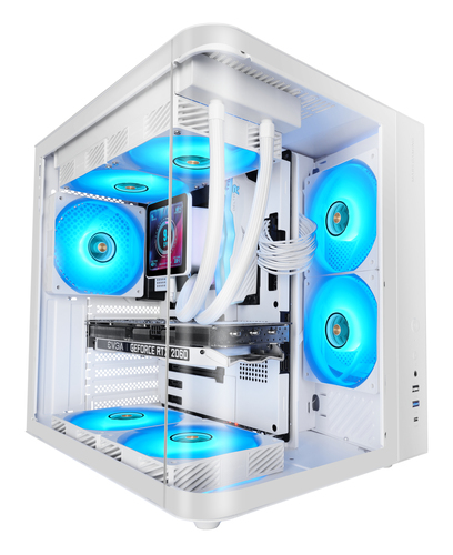 Mars Gaming MC-CURV Midi Tower Wit