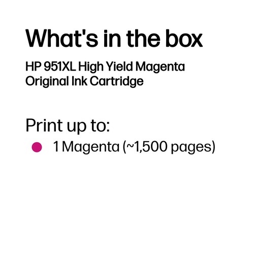 HP 951XL High Yield Magenta Original Ink Cartridge (CN047AE) - image 3
