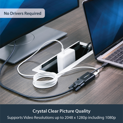 StarTech.com USB C to VGA Adapter with Power Delivery - 1080p USB Type-C to VGA Monitor Video Converter w/ Charging – image 8