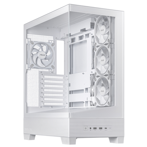 Asus A31 Plus TG Argb White Tempered Glass Mid Tower Gaming PC Case - Hidden Connectors, 360mm Radiators, 380mm GPUs - image 1