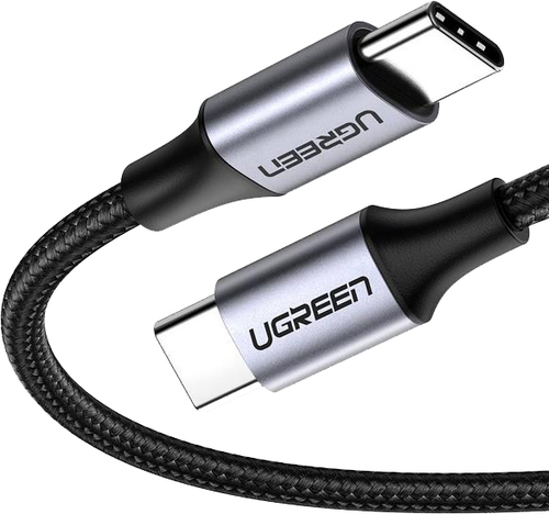 Ugreen 50150 USB кабель USB 2.0 1 m USB C 0,48 Gbit/s 60 W Черный, Серебристый