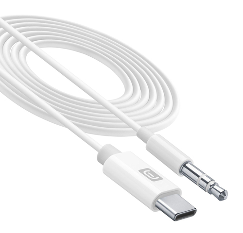 Cellularline 8018080384097 аудио кабель 1 m USB Type-C 3,5 мм Белый