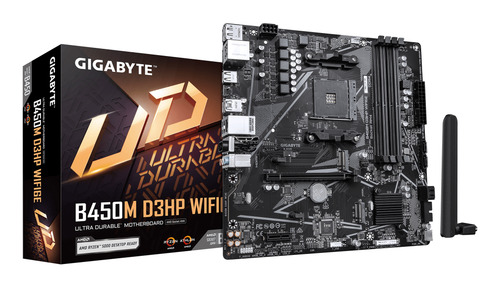 GIGABYTE B450M D3HP WIFI6E AMD B450 Разъем AM4 Микро ATX