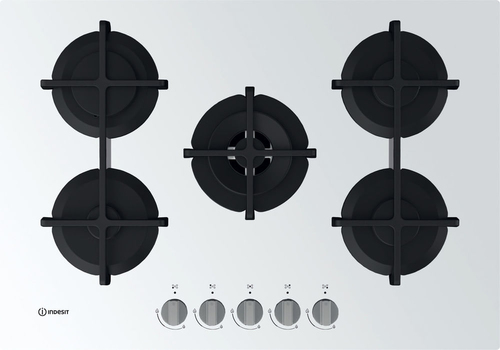 Indesit ING 72T/WH Белый Встроенный 73 cm Газовый 5 зона(ы)