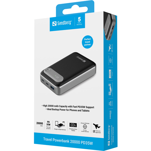 Sandberg Travel Powerbank 20000 PD35W – image 4