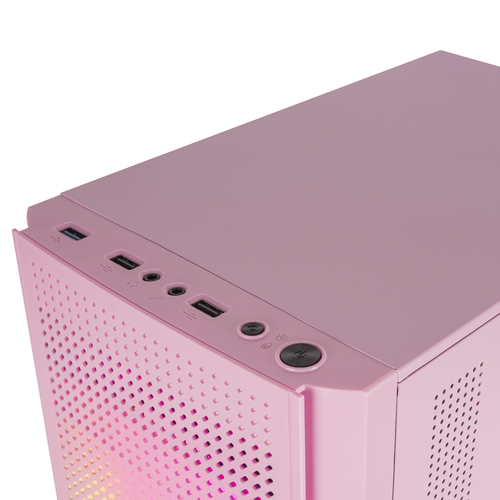 Mars Gaming MC300P Micro ATX Tempered Glass PC Case 3xFRGB Fan Pink – image 4