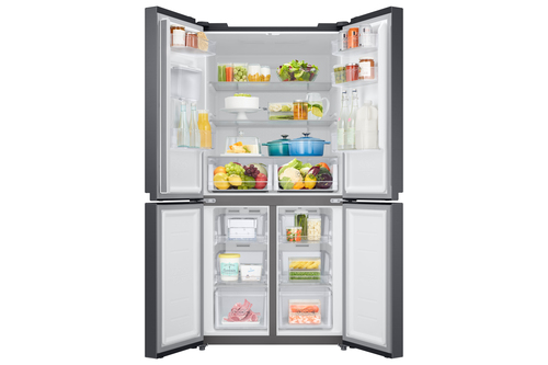 Samsung RF48A401EB4 4 Door Fridge Freezer With Water Dispenser Non Plumbed - Black Steel - image 2
