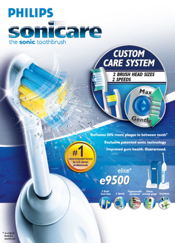 Philips Sonicare Elite HX9882/12 electric toothbrush Adult Sonic toothbrush Blue, White