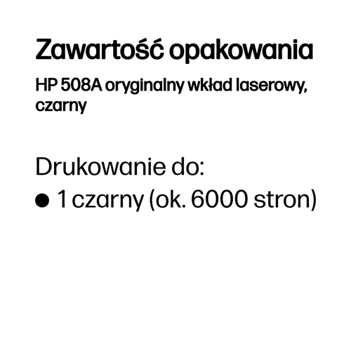 HP 508A oryginalny wkład laserowy, czarny CF360A