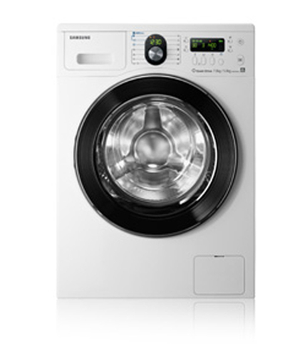 Samsung WD8704 washer dryer Freestanding Front-load Black, White