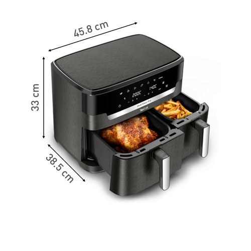 Tefal EY942H Easy Fry Dual XXL Friteuse sans huile Gris – Photo 10 sur 10