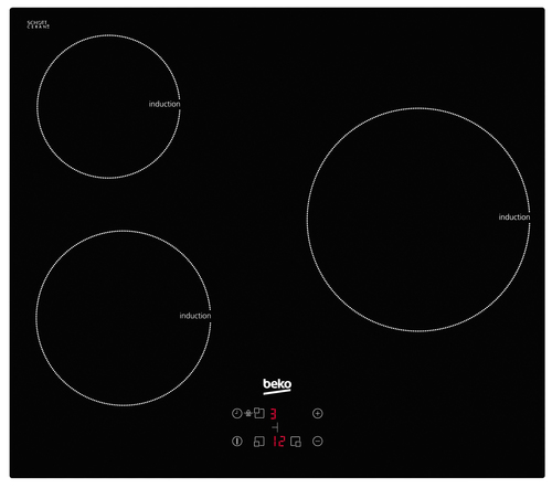 Beko HQI63400AT hob Black Built-in