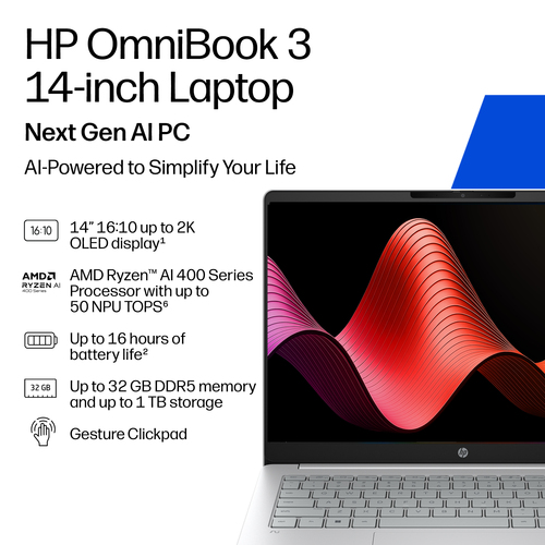 HP DP2N7EA laptop Copilot+ PC AMD Ryzen™ AI 7 445