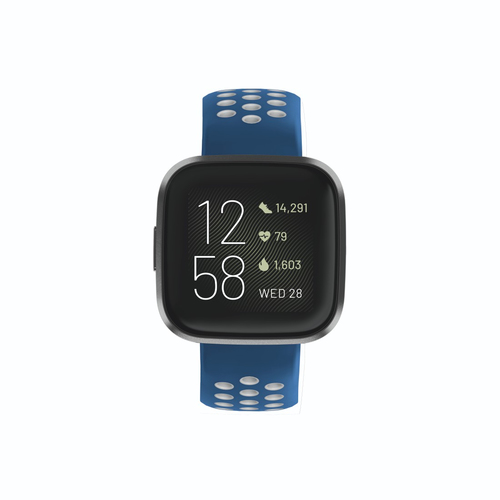 Hama 00086227 smart wearable accessory Ремешок Синий, Серый Силиконовый