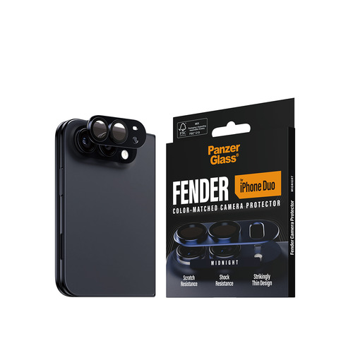 PanzerGlass ® Fender Camera Lens Protector Midnight iPhone Duo Doorzichtige schermbeschermer Apple 1 stuk(s)