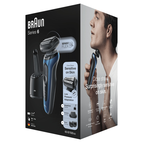 Braun Series 6 60-B7500cc Foil shaver Trimmer Blue – image 7