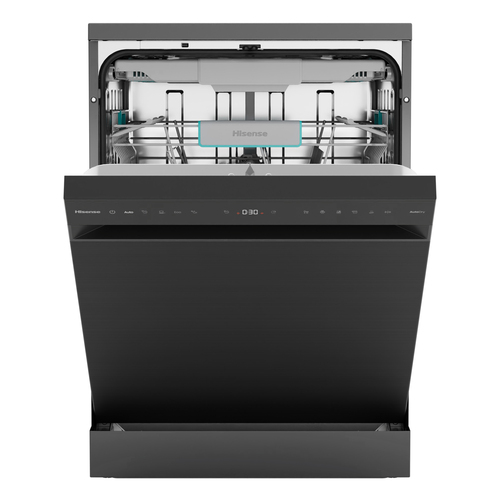 Hisense HS663A90BXUK Full Size Dishwasher - Black Inox – image 2
