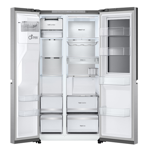 LG GSXE90BSDD InstaView American Fridge Freezer in Brushed Steel with - image 2