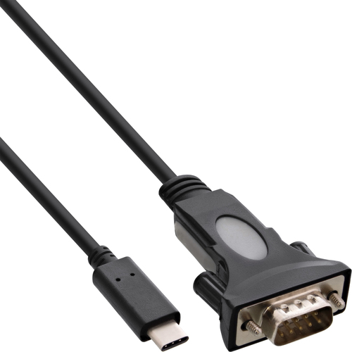 Product image: InLine USB-C to serial adapter cable, USB-C male / DB9 male, 1.8m