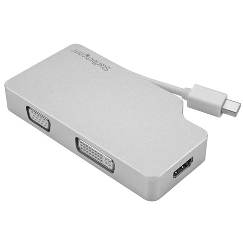 STARTECH.COM Aluminium Reise A/V Adapter 3-in-1 Mini DisplayPort auf VGA, DVI oder HDMI - Mini DP Adapter - 4K