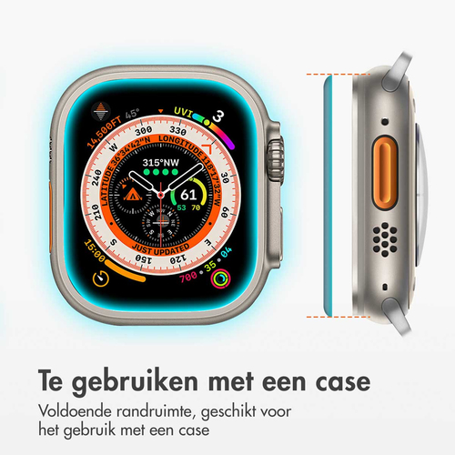 Accezz Gehard glas screenprotector met applicator Apple Watch Ultra (2) - 49 mm, afbeelding 7
