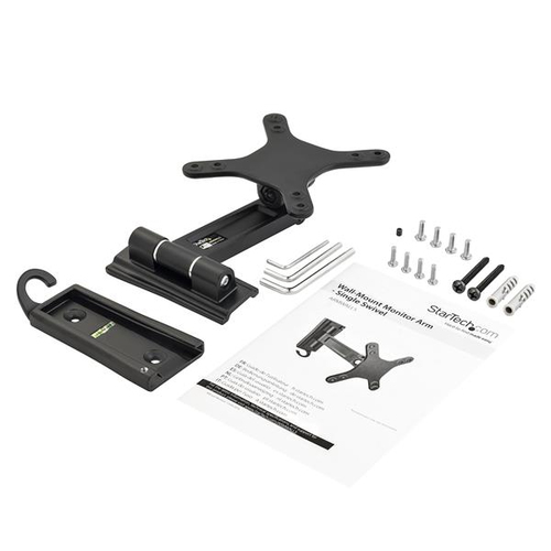 StarTech.com Monitor Wall Mount - Single Swivel - Supports Monitors to 34 - VESA Monitor Wall Mount Bracket - Black (ARMWALLS) Justerbar arm Skærm/fladt panel 13-34 – billede 6