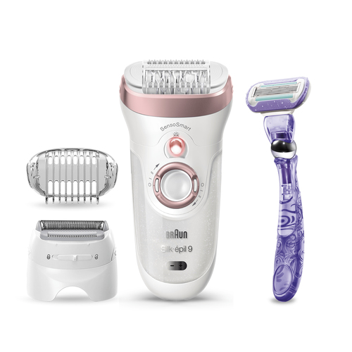 Braun Silk-épil 9 81711468 epilator 40 tweezers Rose gold, White – image 2