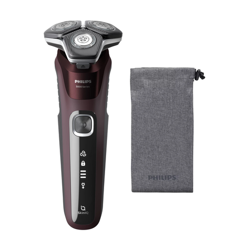Philips SHAVER Series 5000 S5881/12 men's shaver Rotation shaver Trimmer Black, Burgundy, Red