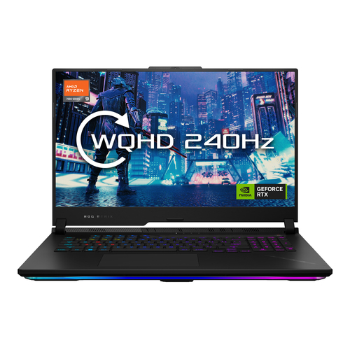 ASUS ROG Strix SCAR 17 G733PYV-LL046W AMD Ryzen™ 9 7945HX3D Ноутбук 43,9 cm (17.3") Wide Quad HD 32 GB DDR5-SDRAM 2 TB Твердотельный накопитель (SSD) NVIDIA GeForce RTX 4090 Wi-Fi 6E (802.11ax) Windows 11 Home Черный