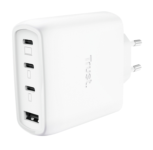 Trust MAXO 65W 4P GAN CHARGER Oplader Wit