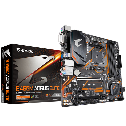 GIGABYTE B450M AORUS ELITE материнская плата AMD B450 Разъем AM4 Микро ATX
