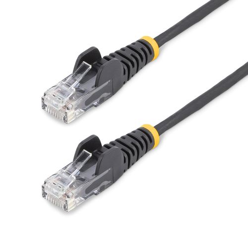 CABLE 30CM RED ETHERNET CAT6  SIN ENGANCHES SNAGLESS NEGRO - N6PAT1BKS