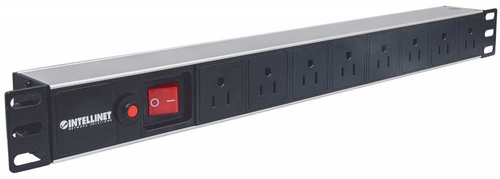 Intellinet Barra multicontacto con 8 salidas para montaje en 1U de rack de 19" - Tipo EU imagen 2
